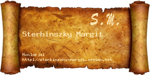 Sterbinszky Margit névjegykártya